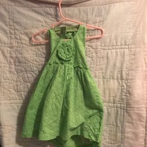 Baby Fogs 12 month Green lace dress never worn